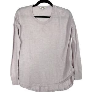 Madewell Small Northstar Pullover Sweater Lavender Purple Merino Wool Scoop Neck